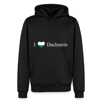 Steiermark Herz Dachstein weiß - Männer Premium Bio Hoodie - Schwarz - Vorne - Nico (187cm)