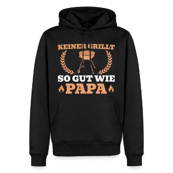 Grillen Keiner grillt so gut wie Papa - Männer Premium Bio Hoodie - Schwarz - Vorne - Nico (187cm)