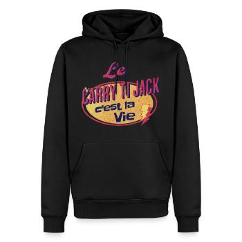 Le Carry Ti Jack C'est la Vie !!!! - Sweat à capuche Premium bio Homme - noir - Devant - Nico (187cm)