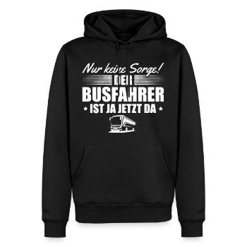 Busfahren Nur keine Sorge Busfahrer - Männer Premium Bio Hoodie - Schwarz - Vorne - Nico (187cm)