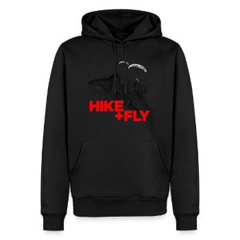 Mittagskogel Hike & Fly Paragliding - Männer Premium Bio Hoodie - Schwarz - Vorne - Nico (187cm)