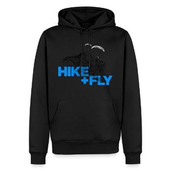 Hike & Fly Paragliding blau - Männer Premium Bio Hoodie - Schwarz - Vorne - Nico (187cm)