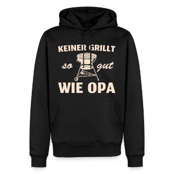 Keiner grillt so gut wie Opa - Männer Premium Bio Hoodie - Schwarz - Vorne - Nico (187cm)