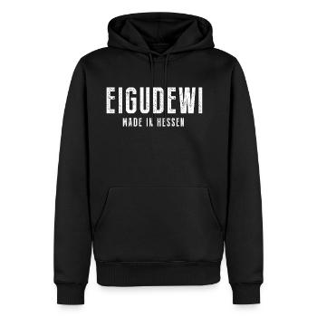 Ei Gude Wi Frankfurt iGude Hessen Geschenk Lustig - Männer Premium Bio Hoodie - Schwarz - Vorne - Nico (187cm)