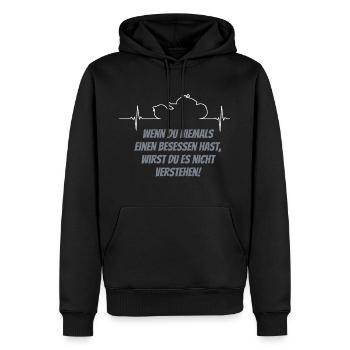 Ryker Wenn Du niemals einen besessen hast ... - Männer Premium Bio Hoodie - Schwarz - Vorne - Nico (187cm)