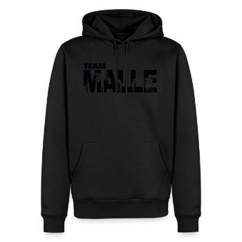 Team Malle 2 - Männer Premium Bio Hoodie - Schwarz - Vorne - Nico (187cm)