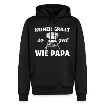 Keiner grillt so gut wie Papa - Männer Premium Bio Hoodie - Schwarz - Vorne - Nico (187cm)