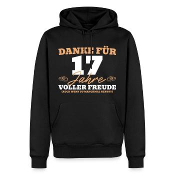 17. Hochzeitstag Mann Orchideenhochzeit - Männer Premium Bio Hoodie - Schwarz - Vorne - Nico (187cm)