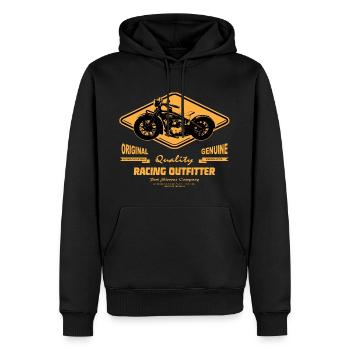 Motorcycle - Motorrad - Männer Premium Bio Hoodie - Schwarz - Vorne - Nico (187cm)