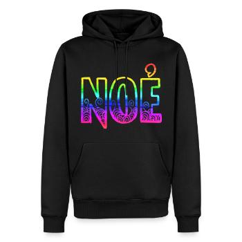 noe rs regenbogen - Männer Premium Bio Hoodie - Schwarz - Vorne - Nico (187cm)