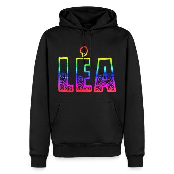léa rs regenbogen - Männer Premium Bio Hoodie - Schwarz - Vorne - Nico (187cm)