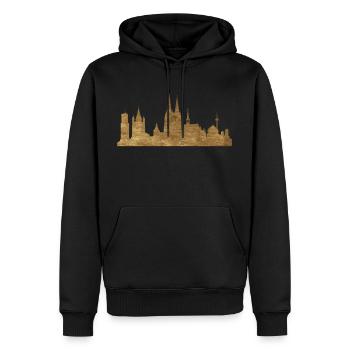 Ville de Cologne Cathédrale de Cologne Ville de Cologne Horizon de Cologne - Sweat à capuche Premium bio Homme - noir - Devant - Nico (187cm)