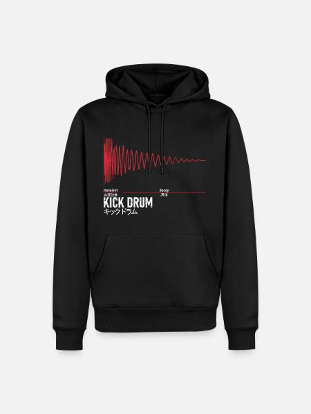 Kick Drum - キックドラム - Männer Premium Bio Hoodie - Schwarz