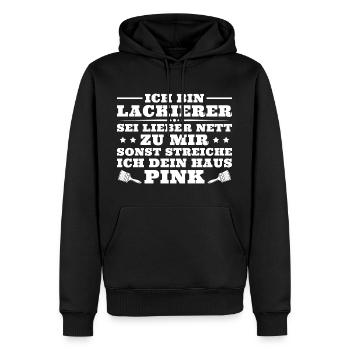 Malermeister Spruch Lackierer Geschenk - Männer Premium Bio Hoodie - Schwarz - Vorne - Nico (187cm)