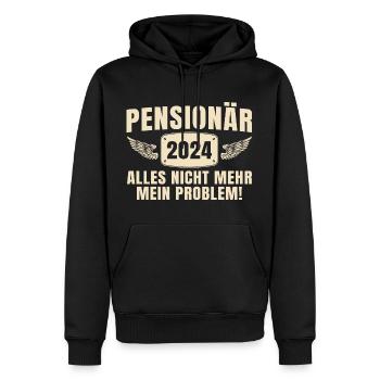 Pensionär 2024 Beamter im Ruhestand - Männer Premium Bio Hoodie - Schwarz - Vorne - Nico (187cm)