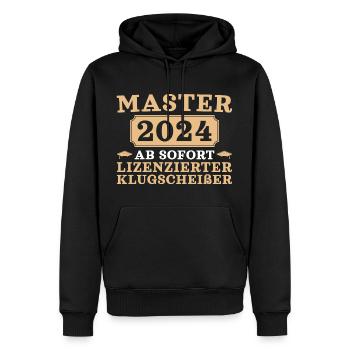 Master Abschluss 2024 - Männer Premium Bio Hoodie - Schwarz - Vorne - Nico (187cm)