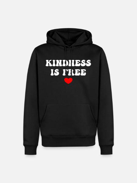 Kindness Is Free - Männer Premium Bio Hoodie - Schwarz
