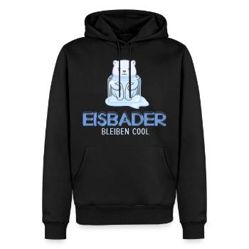 eisbaden eisloch pudelmütze jagertee eisbader - Männer Premium Bio Hoodie - Schwarz - Vorne - Nico (187cm)