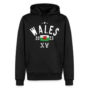 Wales XV Rugby-Nationalmannschaft - Männer Premium Bio Hoodie - Schwarz - Vorne - Nico (187cm)