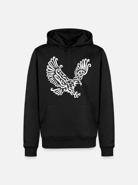 White Eagle - Men’s Premium Organic Hoodie - black