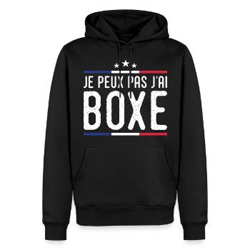 Boxen - I can't I boxing boxing france - Männer Premium Bio Hoodie - Schwarz - Vorne - Nico (187cm)