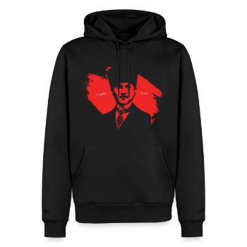 Atatürk Cumhuriyet Mustafa Kemal Atatürk Geschenk - Männer Premium Bio Hoodie - Schwarz - Vorne - Nico (187cm)