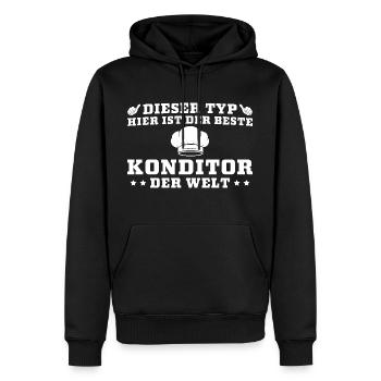 Bester Konditor der Welt Zuckerbäcker - Männer Premium Bio Hoodie - Schwarz - Vorne - Nico (187cm)