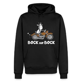 Bock auf Bock - Männer Premium Bio Hoodie - Schwarz - Vorne - Nico (187cm)