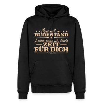 Ruhestand Humor Renteneintritt Rentner - Männer Premium Bio Hoodie - Schwarz - Vorne - Nico (187cm)