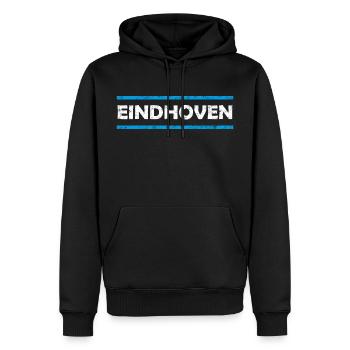 Eindhoven Vintage - Männer Premium Bio Hoodie - Schwarz - Vorne - Nico (187cm)
