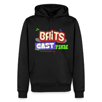 Angeln Lustiger Spruch Angler Fische Geschenk - Männer Premium Bio Hoodie - Schwarz - Vorne - Nico (187cm)