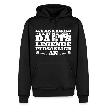 Dart Humor Dartspieler Geschenk - Männer Premium Bio Hoodie - Schwarz - Vorne - Nico (187cm)