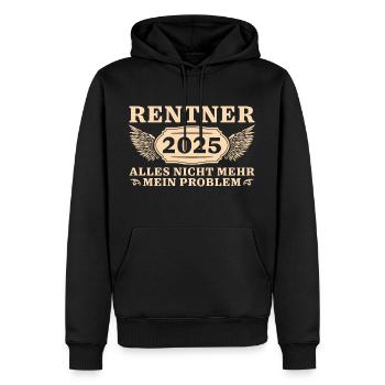 Rentner 2025 Kollege Abschied Rente Geschenkidee - Männer Premium Bio Hoodie - Schwarz - Vorne - Nico (187cm)