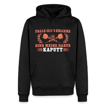 Dart Falls ich verliere sind meine Darts kaputt - Männer Premium Bio Hoodie - Schwarz - Vorne - Nico (187cm)