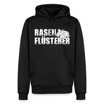 Rasenflüsterer Aufsitzmäher Rasentraktor Rasen - Männer Premium Bio Hoodie - Schwarz - Vorne - Nico (187cm)