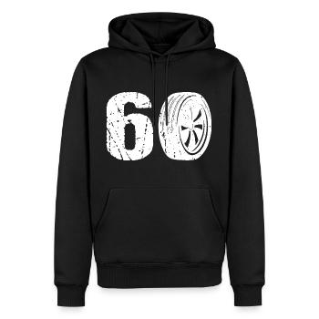 60 Auto Motorsport - Sweat à capuche Premium bio Homme - noir - Devant - Nico (187cm)