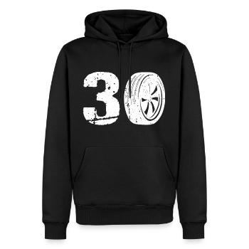 30 Auto Motorsport - Sweat à capuche Premium bio Homme - noir - Devant - Nico (187cm)