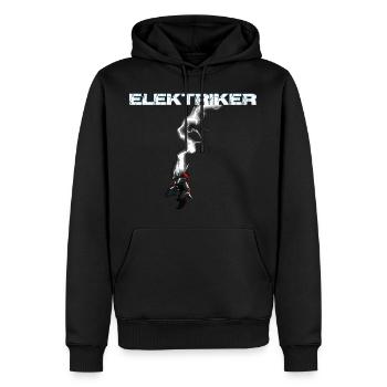 Elektriker - Männer Premium Bio Hoodie - Schwarz - Vorne - Nico (187cm)