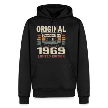 September 1969 Birthday, born in September 1969 - Men’s Premium Organic Hoodie - black - Front - Nico (187cm)