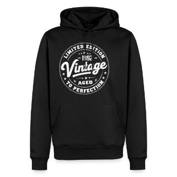 Légende depuis 1992 Génial depuis 1992 Retro 1992 - Sweat à capuche Premium bio Homme - noir - Devant - Nico (187cm)