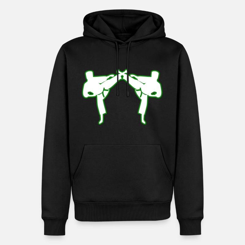 Karaté Temps Libre Cadeau Karatéka - Sweat à capuche Premium bio Homme - noir