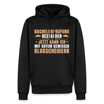 Bachelorprüfung bestanden Uni Bachelor Abschluss - Männer Premium Bio Hoodie - Schwarz - Vorne - Nico (187cm)