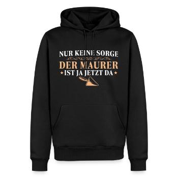 Maurer ist ja jetzt da Handwerker - Männer Premium Bio Hoodie - Schwarz - Vorne - Nico (187cm)
