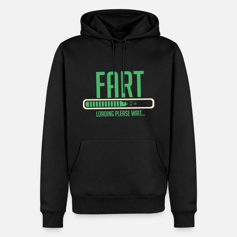 FART LOADING - Männer Premium Bio Hoodie - Schwarz