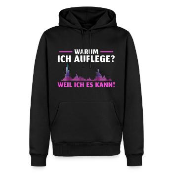 Auflegen Weil ich es kann DJ Geschenk - Männer Premium Bio Hoodie - Schwarz - Vorne - Nico (187cm)