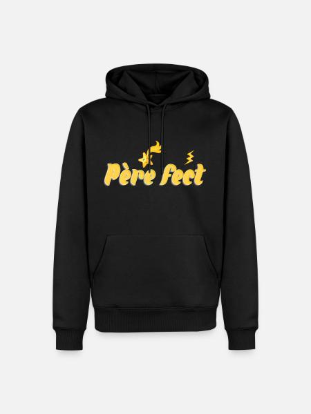 Père fect - Sweat à capuche Premium bio Homme - noir