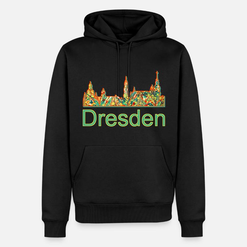 dresden e 20 - Männer Premium Bio Hoodie - Schwarz