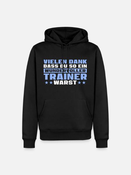 Bester Trainer Abschied Fußballtrainer - Männer Premium Bio Hoodie - Schwarz
