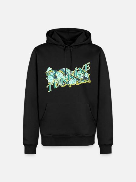 Türkiye writing E 241 - Men’s Premium Organic Hoodie - black