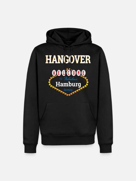 Hangover Hamburg - Männer Premium Bio Hoodie - Schwarz